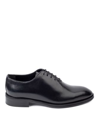 Pantofi de piele pentru bărbați Oxford Plain Toe Black Classic [1]