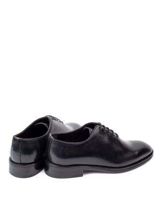 Pantofi de piele pentru bărbați Oxford Plain Toe Black Classic [3]