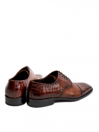 Partially Radiant Walnut Oxford – Piele Italiană, Pictați Manual, Talpă Roșie [3]