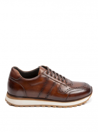 Russet Brown Sneakers – Piele Naturală, Construcție Manuală, Detalii Exclusiviste [1]