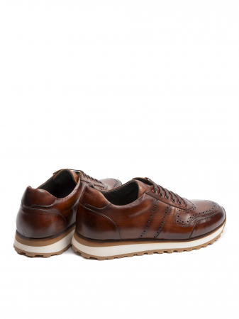Russet Brown Sneakers – Piele Naturală, Construcție Manuală, Detalii Exclusiviste [3]