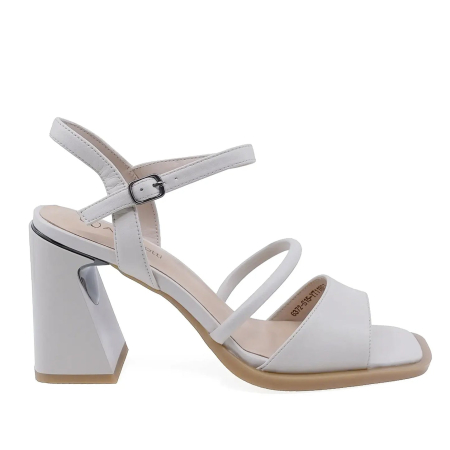 Sandale - Sandale elegante damă Anna Viotti din piele naturală box, bej, toc de 9 cm - D105-6372-S15-YT11
