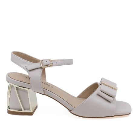Sandale - Sandale elegante damă Anna Viotti din piele naturală box, nude, toc de 7 cm - D106-RD1167A966