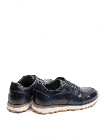 Space Blue Sneakers – Piele Naturală, Construcție Manuală, Detalii Exclusiviste [3]
