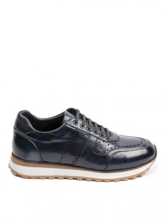 Space Blue Sneakers – Piele Naturală, Construcție Manuală, Detalii Exclusiviste [1]