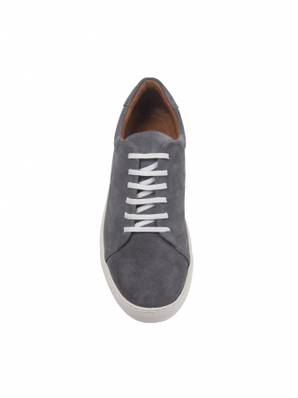 Sneakers - Steel Gray Sneakers – Piele Naturală, Construcție Manuală, Detalii Exclusiviste
