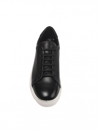Sneakers - Textured Black sneakers – Piele Naturală, Construcție Manuală, Detalii Exclusiviste