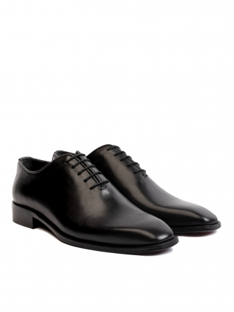 Textured Deep Black Oxford Piele Naturală, Construcție Manuală, Detalii Exclusiviste [2]