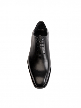 Oxford - Textured Deep Black Oxford Piele Naturală, Construcție Manuală, Detalii Exclusiviste