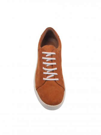 Sneakers - Tiger Orange Sneakers – Piele Naturală, Construcție Manuală, Detalii Exclusiviste