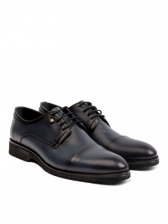 Yale blue Oxford – Piele Italiană, Pictați Manual, Talpă Roșie [2]