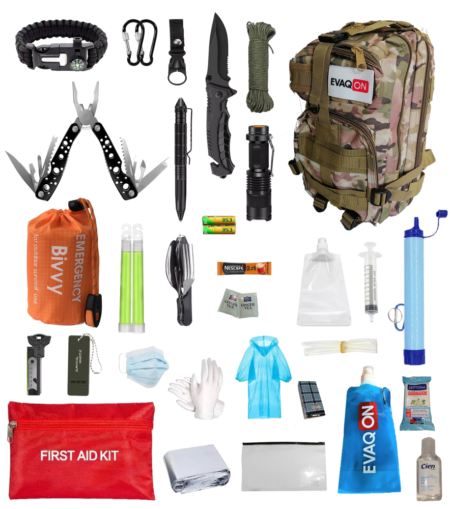 Kit de evacuare personala „Evaqon 72 de ore” pentru cutremure, incendii, inundatii, dezastre [4]