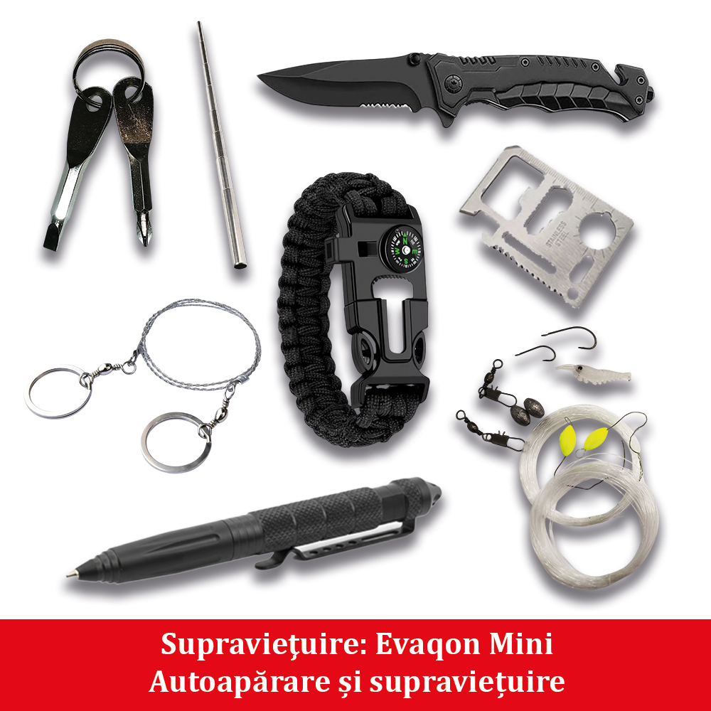 Kit de supravietuire Evaqon minipentru cutremure, incendii, inundatii, dezastre [6]