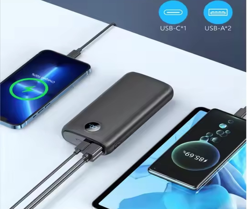 Power bank - Baterie externa - Acumulator Portabil Profesional 20.000 mAh cu Proiector 360 Lumeni [4]