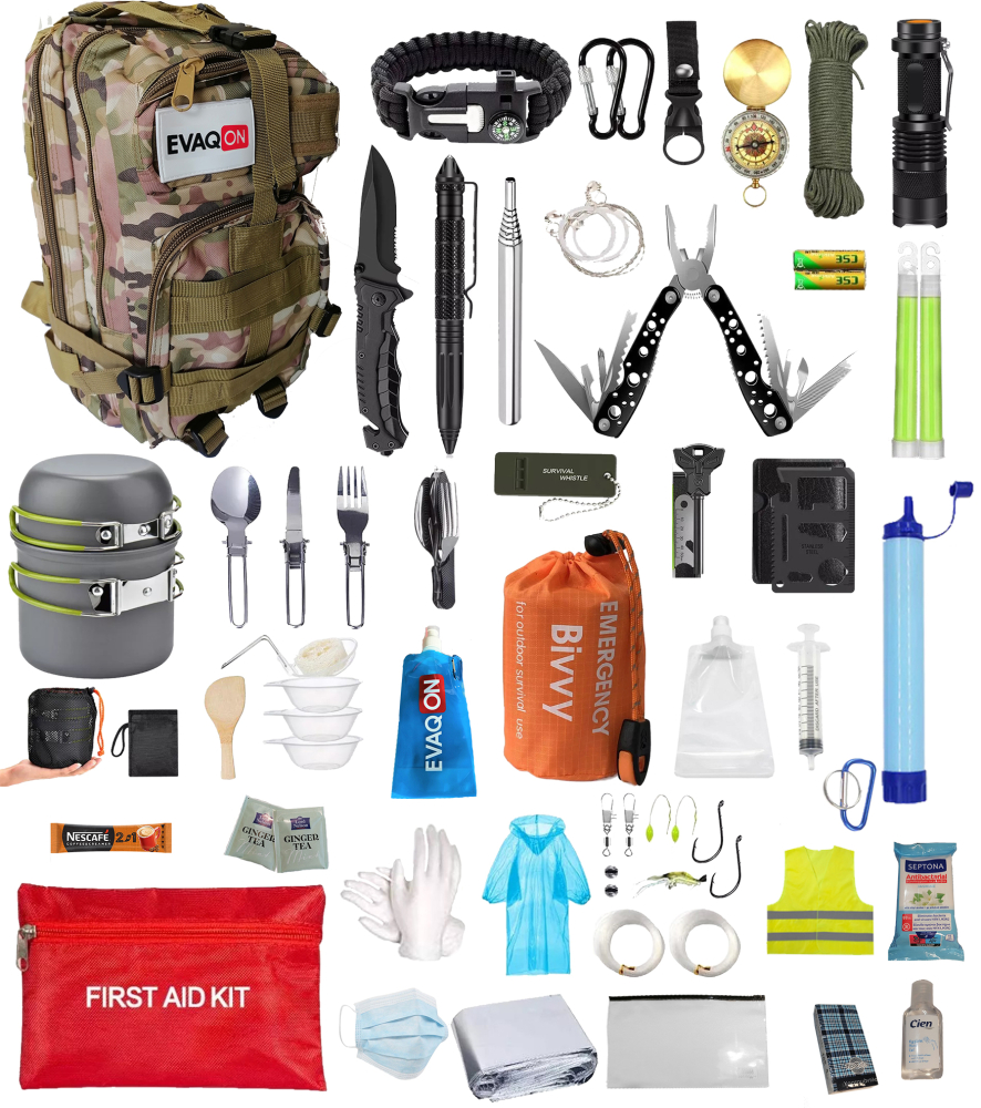 Trusa de supravietuire „Evaqon Personal Protection” pentru cutremure, incendii, inundatii, dezastre [2]