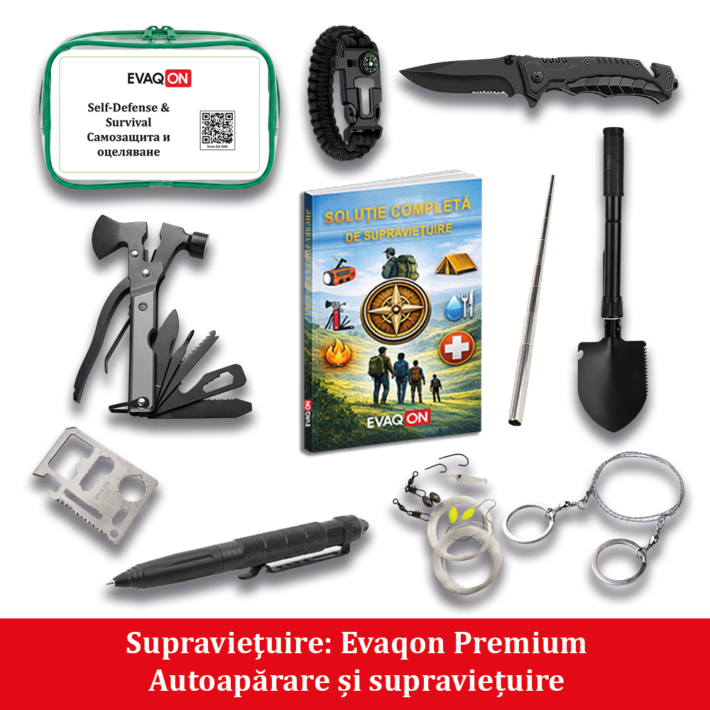 Trusa personala de supravietuire Evaqon Premium pentru cutremure, incendii, inundatii, dezastre [3]