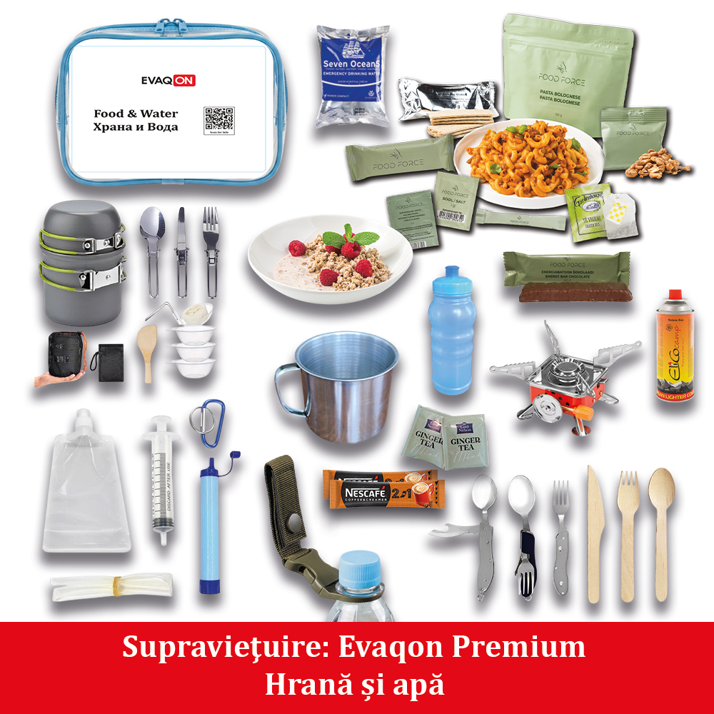 Trusa personala de supravietuire Evaqon Premium pentru cutremure, incendii, inundatii, dezastre [6]