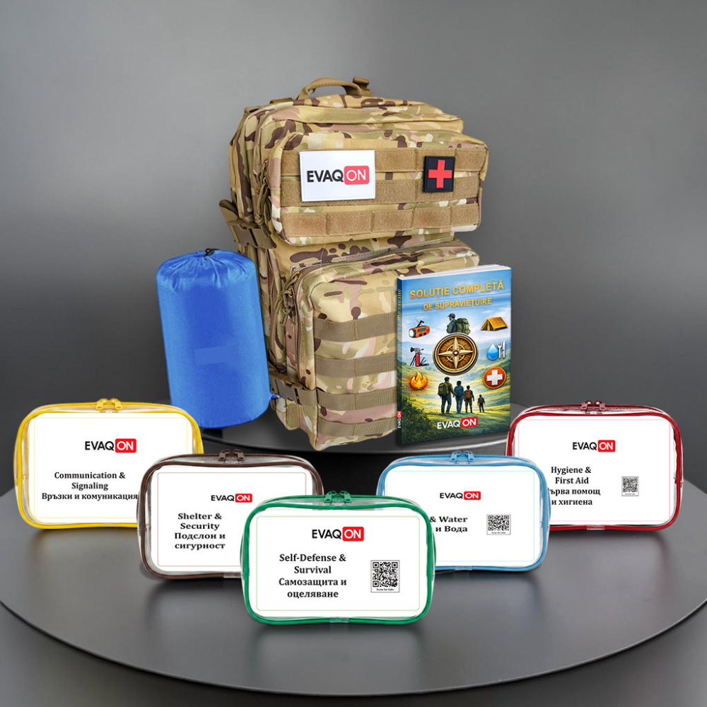 Trusa personala de supravietuire Evaqon Premium pentru cutremure, incendii, inundatii, dezastre [4]