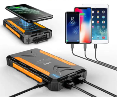 Power bank - Baterie externa - Solar Profesional 20.000 mAh cu Incarcare Wireless [1]