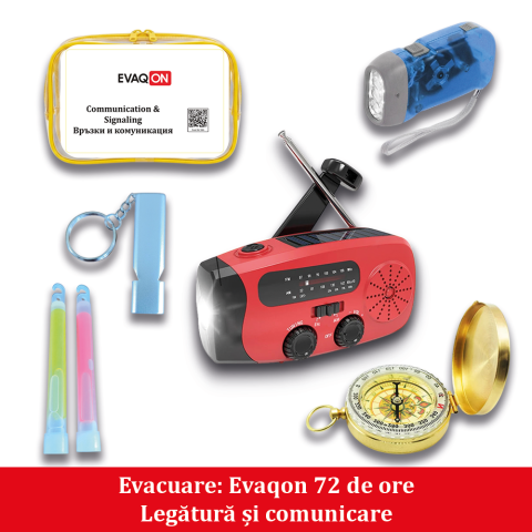 Kit de evacuare personala Evaqon 72 de ore pentru cutremure, incendii, inundatii, dezastre [5]