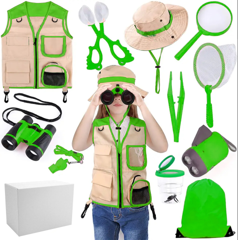 Pentru copii - Kit de explorare si aventura pentru copii cu vesta si palarie