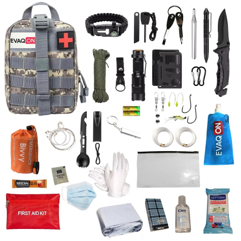 Kit de supravietuire „Evaqon mini protection” pentru cutremure, incendii, inundatii, dezastre [1]