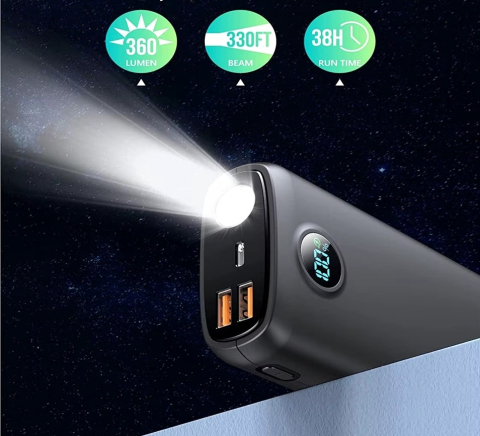 Power bank - Baterie externa - Acumulator Portabil Profesional 20.000 mAh cu Proiector 360 Lumeni [2]