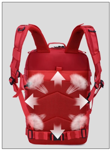 Rucsac Tactic Profesional – Volum 55 Litri - Rosu [3]