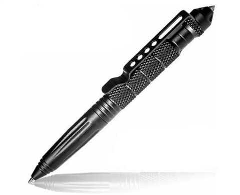 Gadgeturi - Stilou din metal tactic 2in1, spargator de geam