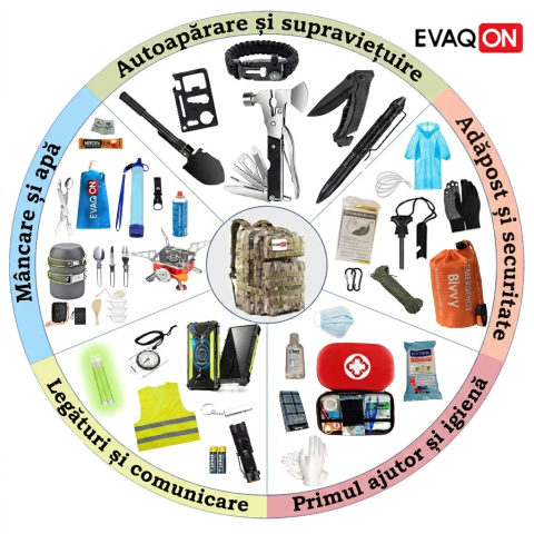Kit de evacuare „Evaqon Deluxe” pentru cutremure, incendii, inundatii, dezastre [9]