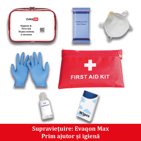 Trusa personala de supravietuire Evaqon Max pentru cutremure, incendii, inundatii, dezastre [1]