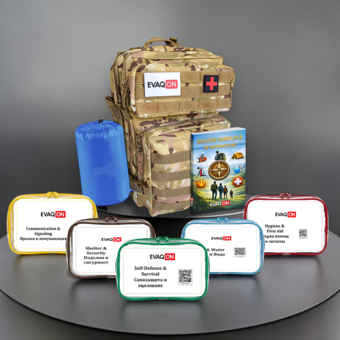Trusa personala de supravietuire Evaqon Premium pentru cutremure, incendii, inundatii, dezastre [3]