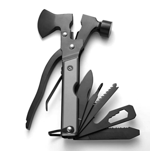 Gadgeturi - Unealta multifunctionala - topor, ciocan, cleste - maner negru