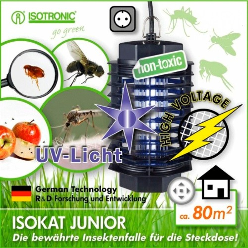 Aparat Anti Muște și Țânțari cu Lampă UV – Isokat Junior – 80 m² [2]