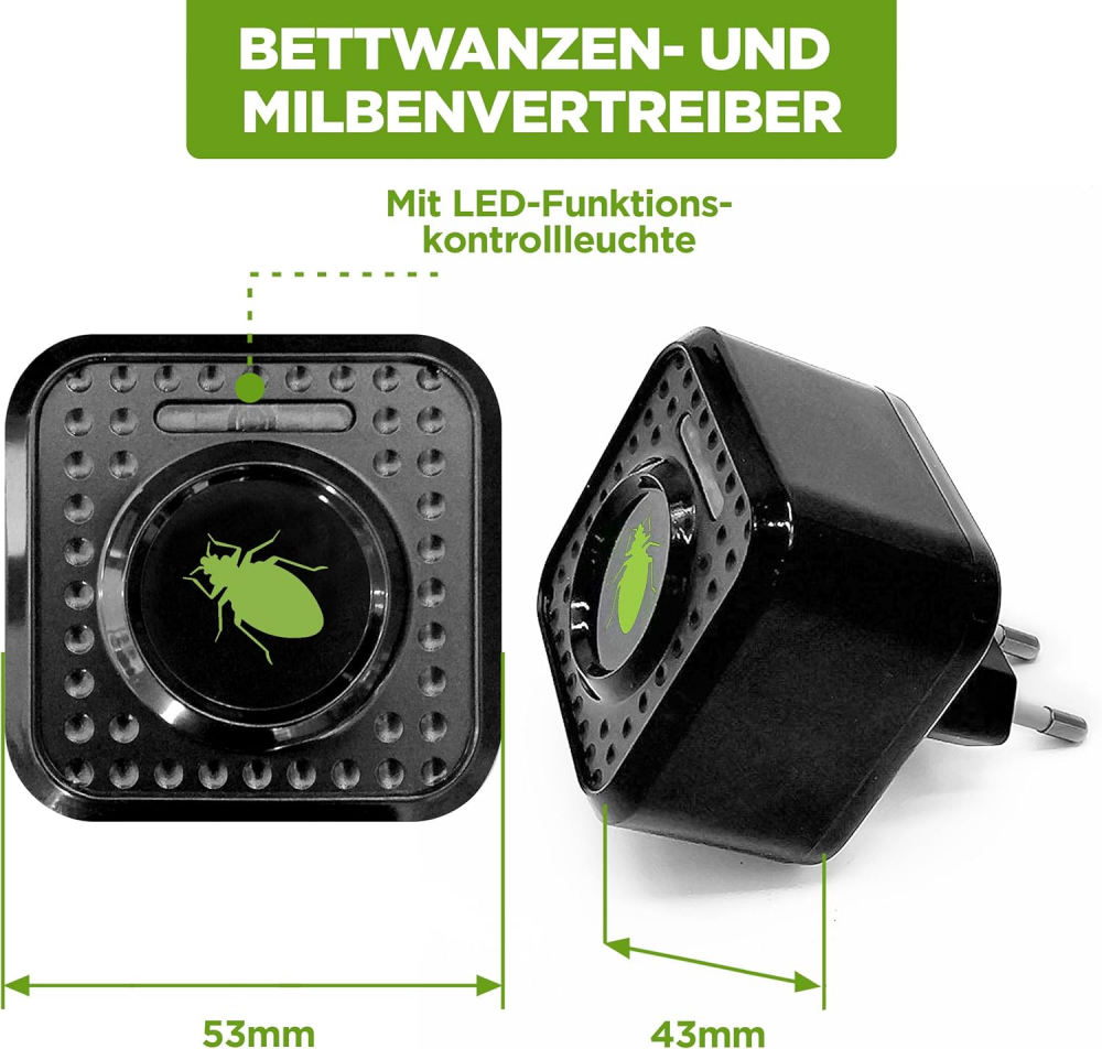 Aparat Anti Ploșnițe și Acarieni – Isotronic Bedbug-Free Eye – Ultrasunete, 30 m² [2]