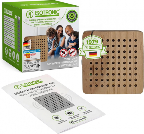 Aparat cu Ultrasunete Anti Rozătoare Mobil – WOODY, Șoareci, Șobolani, Jderi, 40mp, Pe Baterii [2]