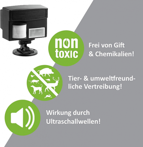 Aparat cu Ultrasunete și Senzor PIR – Isotronic 60035 – Anti Câini, Pisici, Iepuri, Mistret, 100 m² [2]