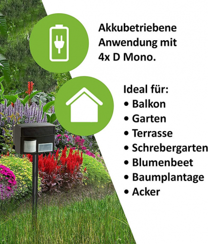 Aparat cu Ultrasunete și Senzor PIR – Isotronic 60035 – Anti Câini, Pisici, Iepuri, Mistret, 100 m² [3]