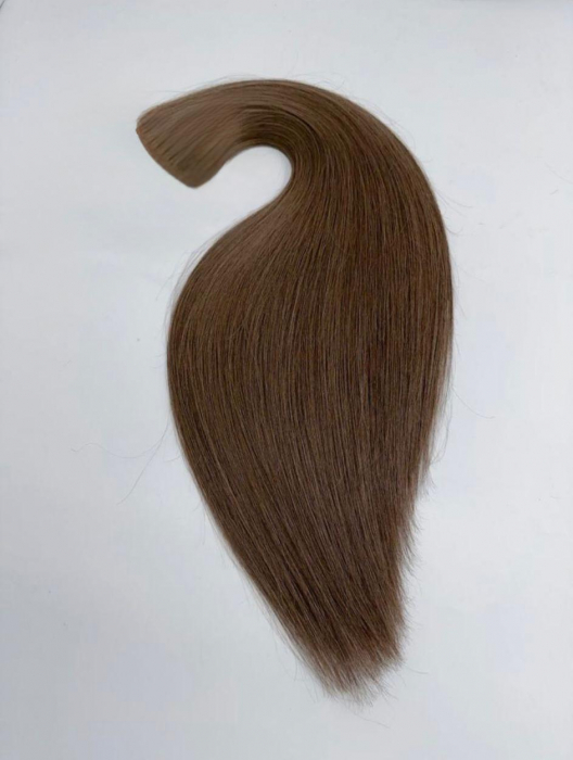 Extensii Tape In Par Natural Remy 60 Cm Ciocolatiu Deschis [2]