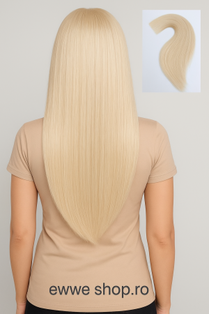 Produse - Extensii Cu Nanoring Par Natural Remy 60 Cm Blond Deschis Beige