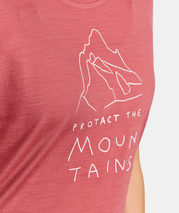 Ortovox 150 Cool MTN Protector Wild Rose Tricou Merino Multisport Femei [6]