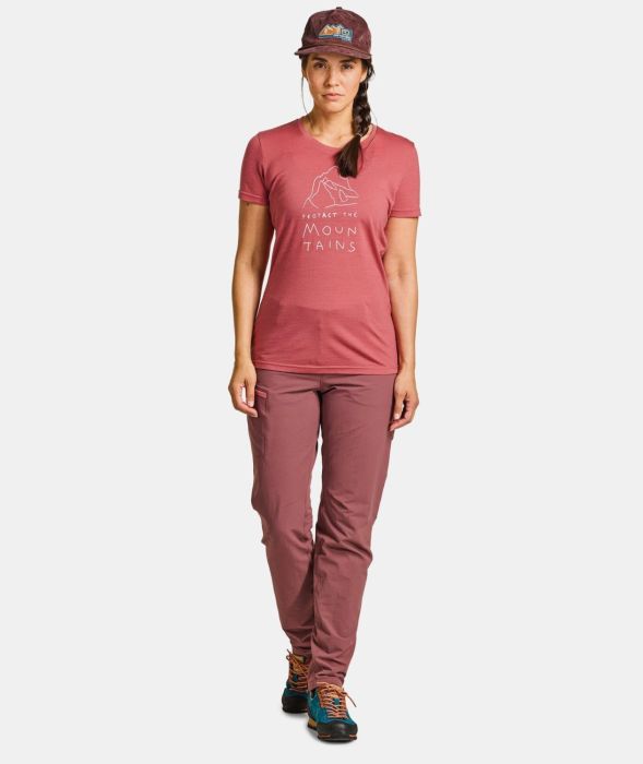Ortovox 150 Cool MTN Protector Wild Rose Tricou Merino Multisport Femei [3]