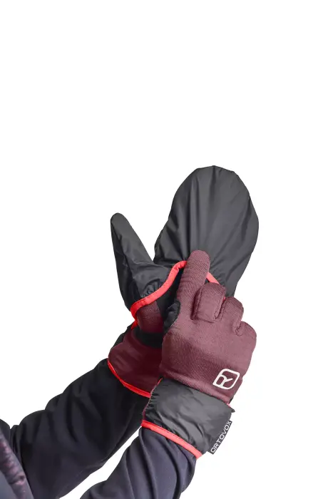 Ortovox Merino Fleece Grid Cover Mountain Rose Manusi Multisport Femei [2]