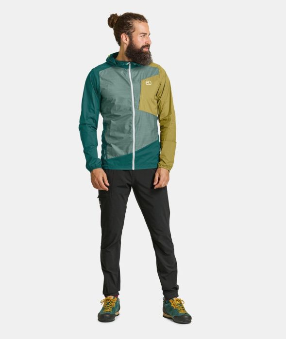 Ortovox Windbreaker Petrol Blue Geaca Drumetie Barbati [3]