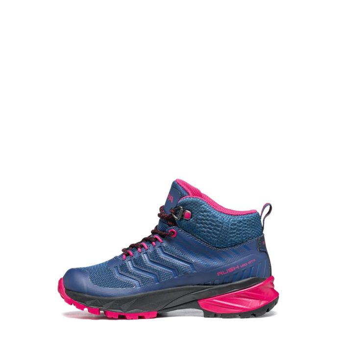 Scarpa Rush Mid Kid Gore-Tex Blue Fluxia Ghete Drumetie Copii [3]