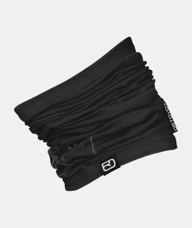 Bandane & Neck tubes - Ortovox 120 Tec Logo Black Raven Neck Tube Merino Multisport Unisex