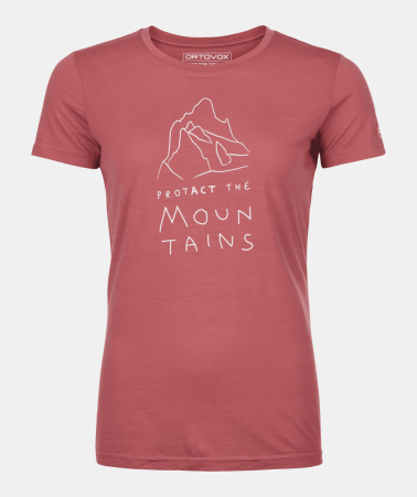 Imbracaminte lifestyle - Ortovox 150 Cool MTN Protector Wild Rose Tricou Merino Multisport Femei
