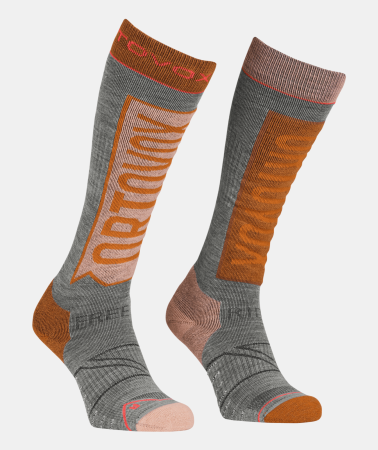 Accesorii femei - Ortovox Free Ride Long Autumn Leaves Sosete Merino Ski Femei