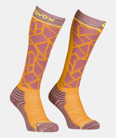 Accesorii femei - Ortovox Ski Tour Comp Long Autum Leaves Sosete Merino Ski Femei
