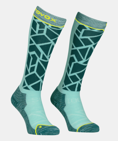 Accesorii femei - Ortovox Ski Tour Comp Long Dark Pacific Sosete Merino Ski Femei